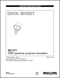 datasheet for BC177 by Philips Semiconductors