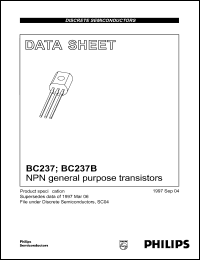 datasheet for BC237 by Philips Semiconductors