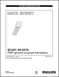 datasheet for BC307B by Philips Semiconductors