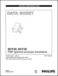 datasheet for BCF30 by Philips Semiconductors