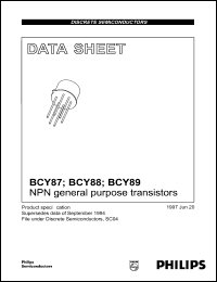 datasheet for BCY87 by Philips Semiconductors