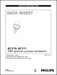 datasheet for BCY71 by Philips Semiconductors
