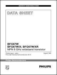 datasheet for BFG67W/XR by Philips Semiconductors
