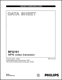 datasheet for BFQ161 by Philips Semiconductors