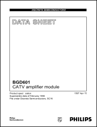 datasheet for BGD601 by Philips Semiconductors