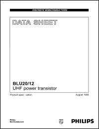 datasheet for BLU20/12 by Philips Semiconductors