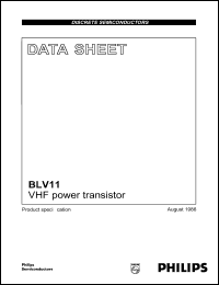datasheet for BLV11 by Philips Semiconductors