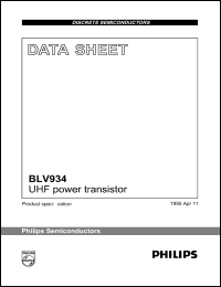 datasheet for BLV934 by Philips Semiconductors