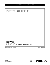 datasheet for BLW83 by Philips Semiconductors