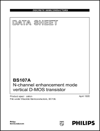 datasheet for BS107A by Philips Semiconductors