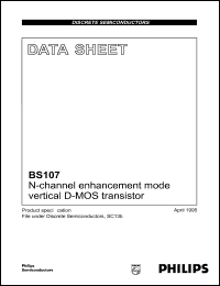 datasheet for BS107 by Philips Semiconductors