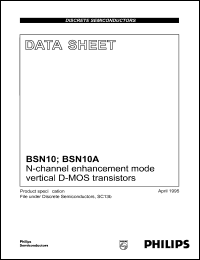 datasheet for BSN10 by Philips Semiconductors