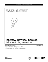 datasheet for BSW67A by Philips Semiconductors