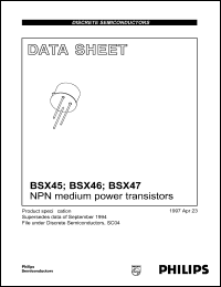 datasheet for BSX45 by Philips Semiconductors