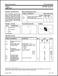 datasheet for BT136F-600D by Philips Semiconductors