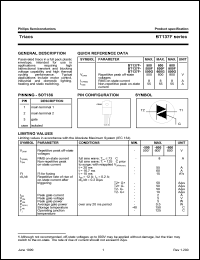 datasheet for BT137F-500 by Philips Semiconductors