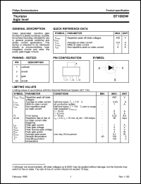 datasheet for BT169DW by Philips Semiconductors