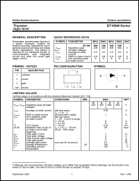datasheet for BT169BW by Philips Semiconductors