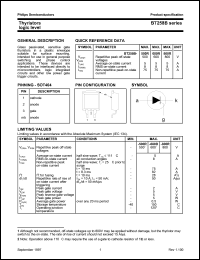 datasheet for BT258B-600R by Philips Semiconductors