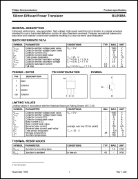 datasheet for BU2508A by Philips Semiconductors