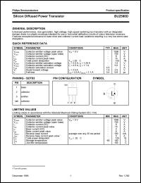 datasheet for BU2508D by Philips Semiconductors
