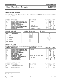 datasheet for BU2527AW by Philips Semiconductors