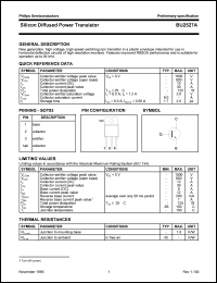datasheet for BU2527A by Philips Semiconductors