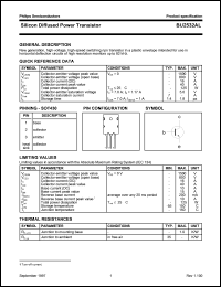 datasheet for BU2532AL by Philips Semiconductors