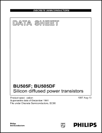 datasheet for BU505DF by Philips Semiconductors