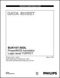 datasheet for BUK107-50DL by Philips Semiconductors