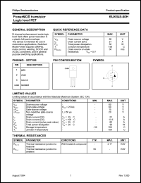 datasheet for BUK545-60H by Philips Semiconductors