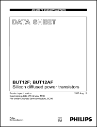 datasheet for BUT12AF by Philips Semiconductors