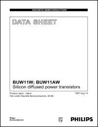 datasheet for BUW11AW by Philips Semiconductors