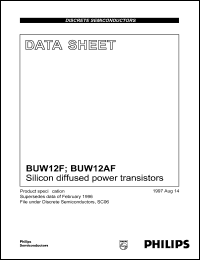 datasheet for BUW12AF by Philips Semiconductors