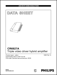 datasheet for CR6927A by Philips Semiconductors