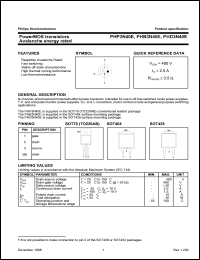 datasheet for PHP3N40E by Philips Semiconductors