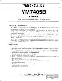 datasheet for YM7405B by 