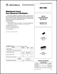 datasheet for MC1495BP by ON Semiconductor