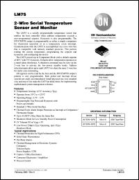 datasheet for LM75DM-33R2 by ON Semiconductor