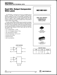 datasheet for MC10E1651FN by ON Semiconductor