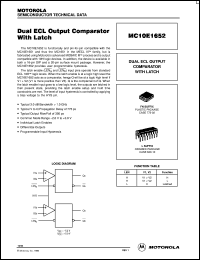 datasheet for MC10E1652FNR2 by ON Semiconductor
