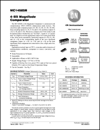 datasheet for MC14585BCP by ON Semiconductor
