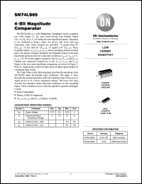 datasheet for SN74LS85DR2 by ON Semiconductor
