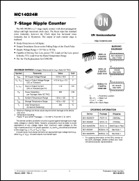 datasheet for MC14024BCP by ON Semiconductor