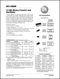 datasheet for MC14060BCP by ON Semiconductor