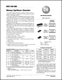 datasheet for MC14516BFL1 by ON Semiconductor