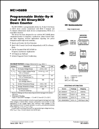 datasheet for MC14569BCP by ON Semiconductor