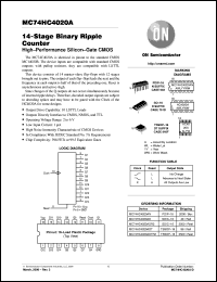 datasheet for MC74HC4020AD by ON Semiconductor
