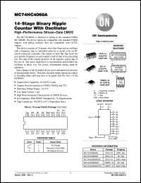 datasheet for MC74HC4060ADTEL by ON Semiconductor
