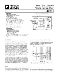 datasheet for AD8320ARP by Analog Devices